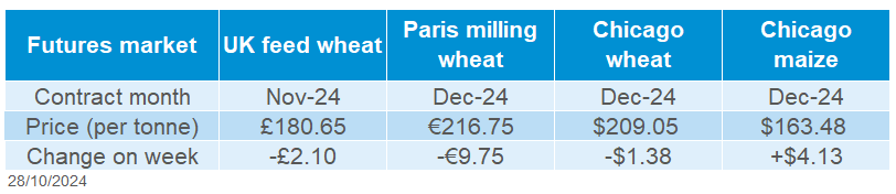 Grain futures 28 10 2024